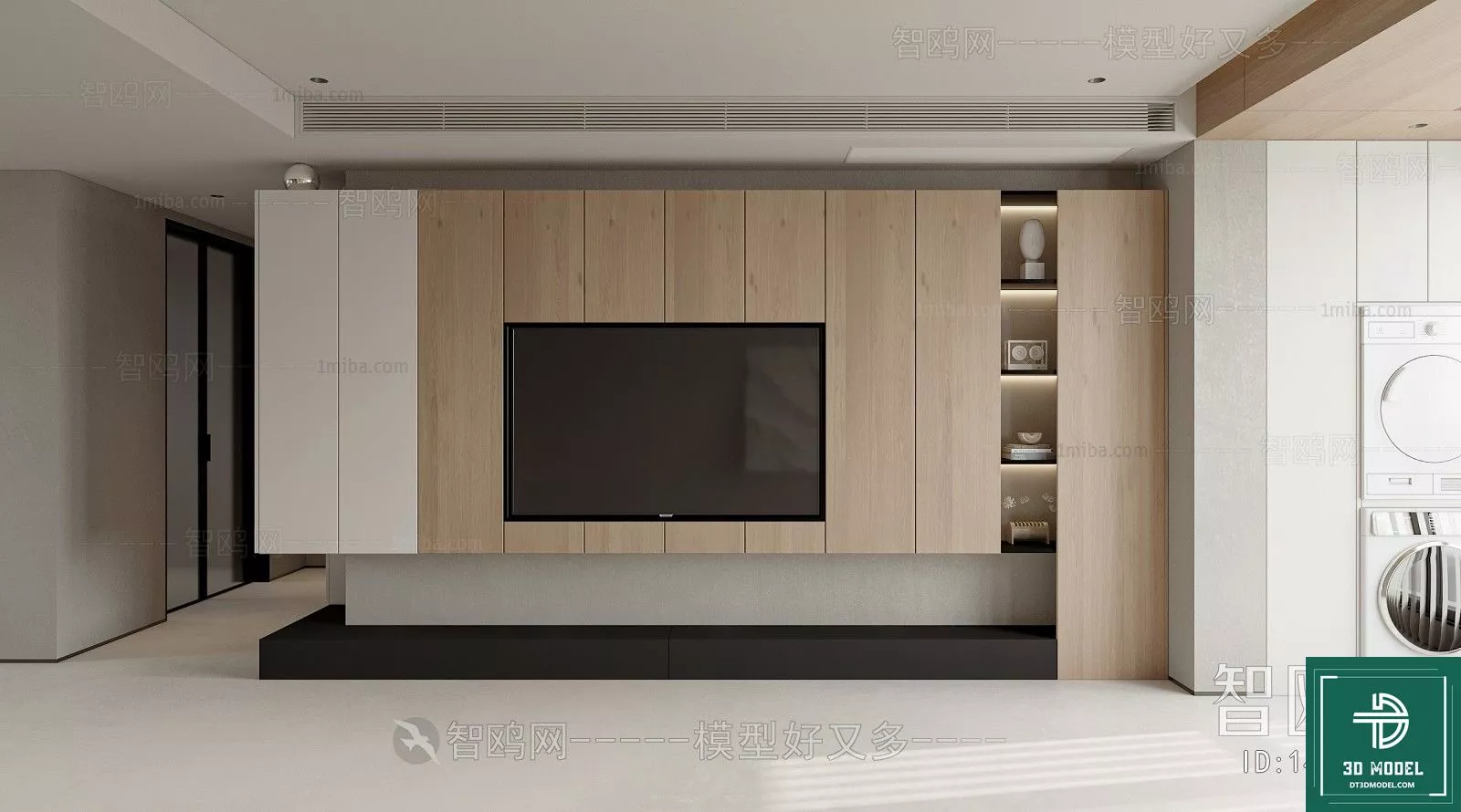 MODERN TV CABINET - SKETCHUP 3D MODEL - VRAY OR ENSCAPE - ID15559