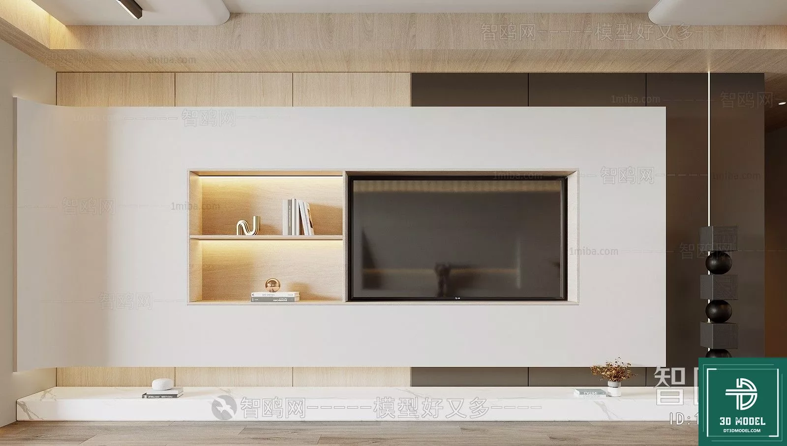 MODERN TV CABINET - SKETCHUP 3D MODEL - VRAY OR ENSCAPE - ID15560