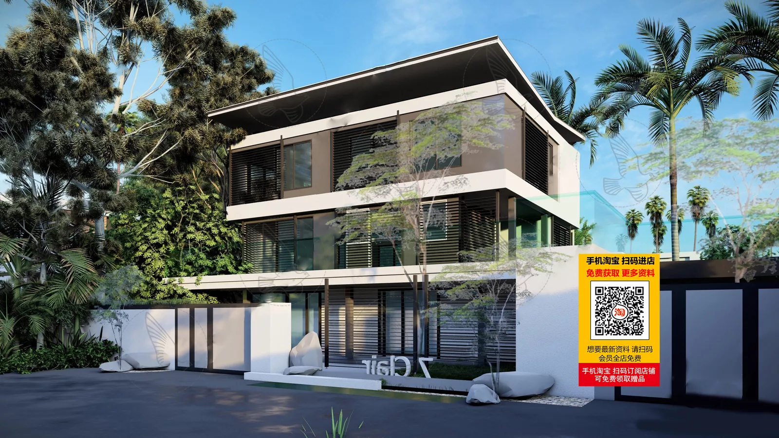 MODERN VILLA COLLECTION - SKETCHUP 3D MODEL - LUMION - ID15897