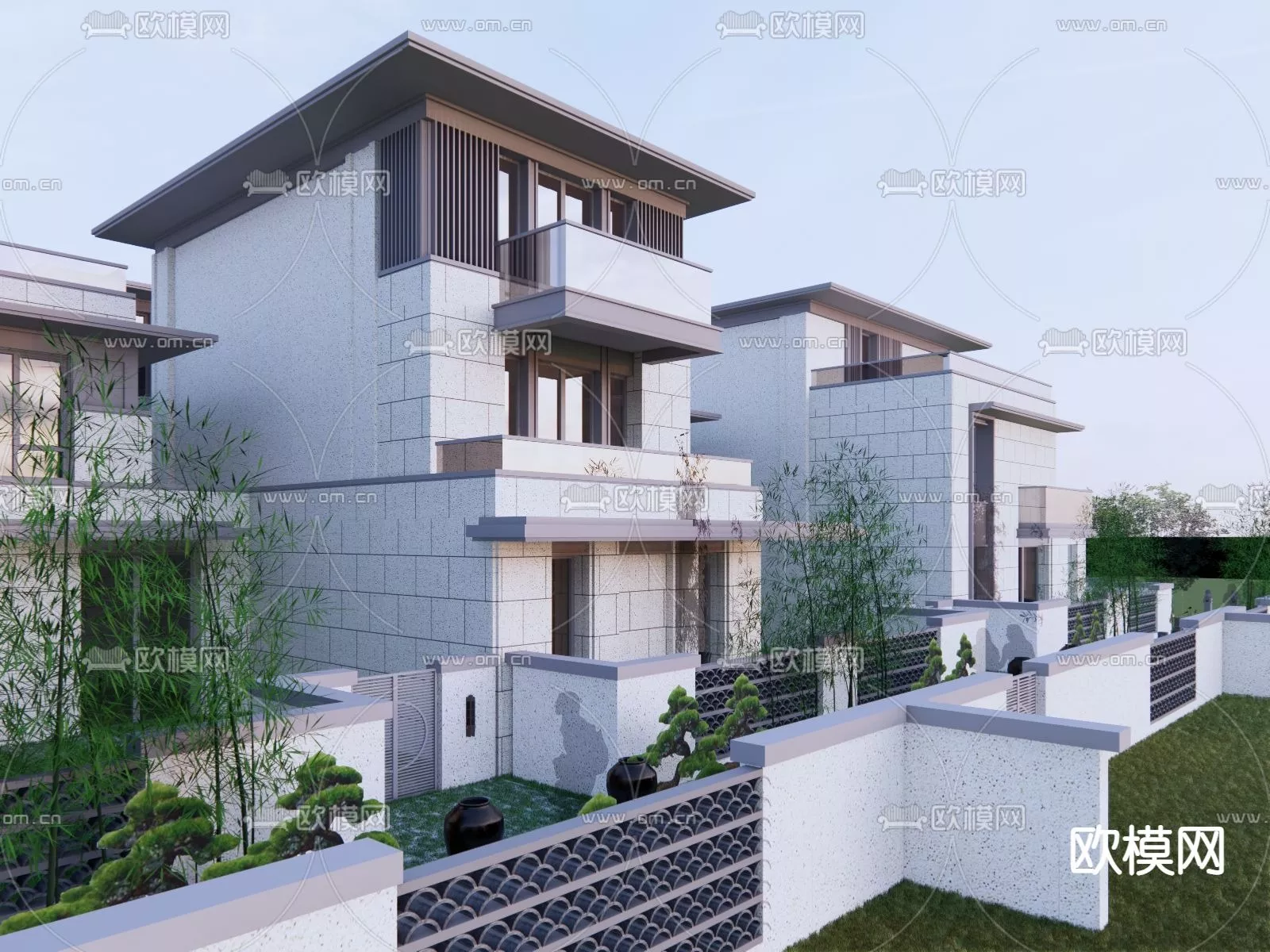 MODERN VILLA - SKETCHUP 3D SCENE - VRAY OR ENSCAPE - ID15882