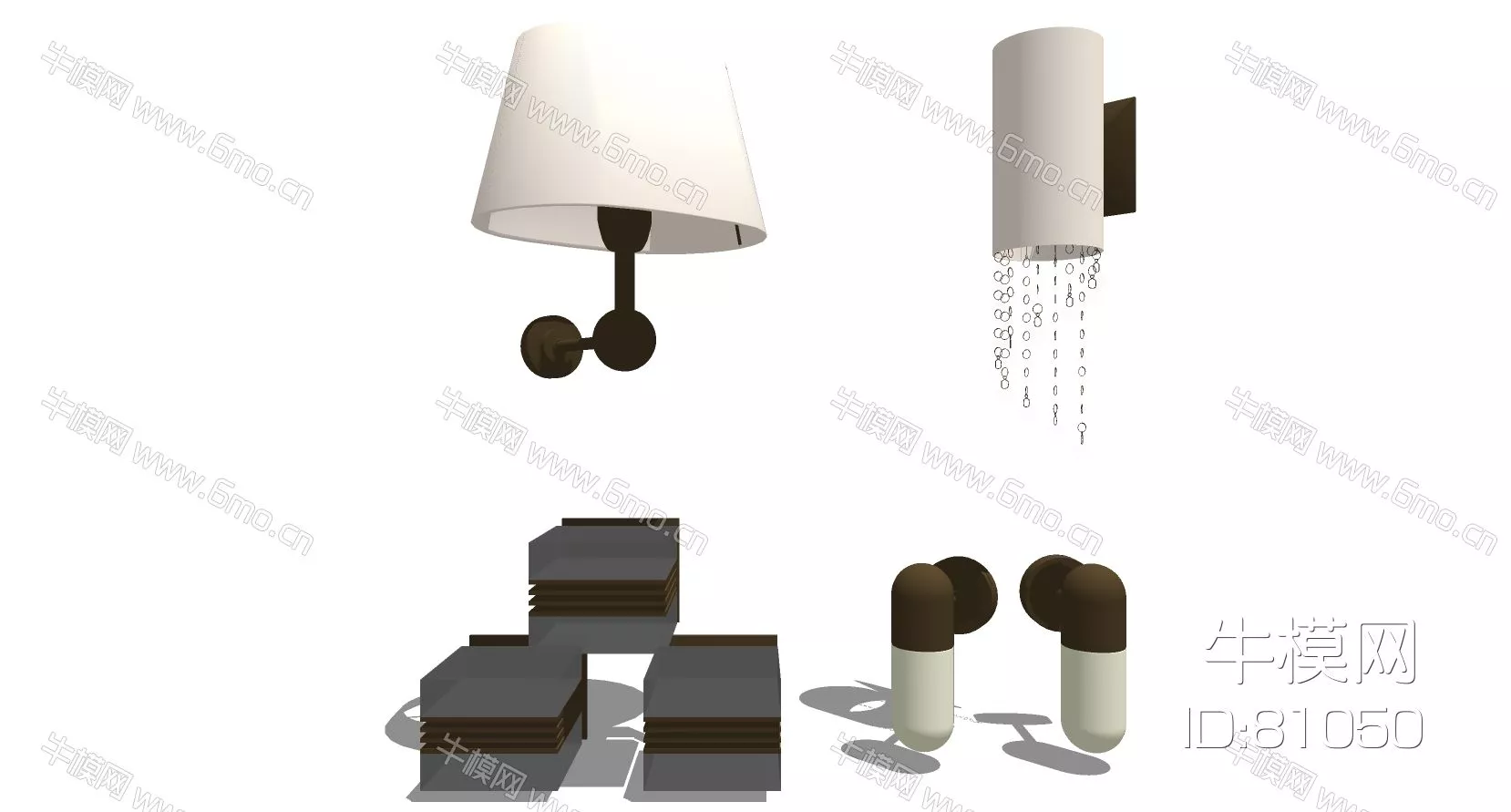 MODERN WALL LAMP - SKETCHUP 3D MODEL - ENSCAPE - 81050