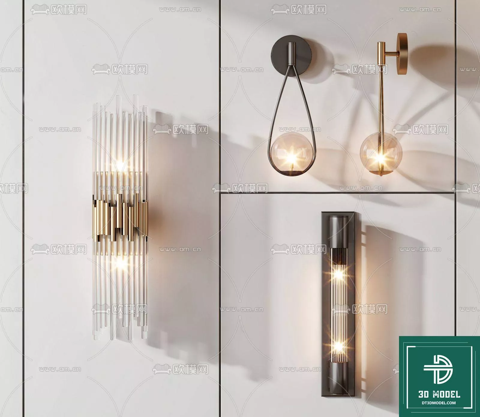 MODERN WALL LAMP - SKETCHUP 3D MODEL - VRAY OR ENSCAPE - ID16015