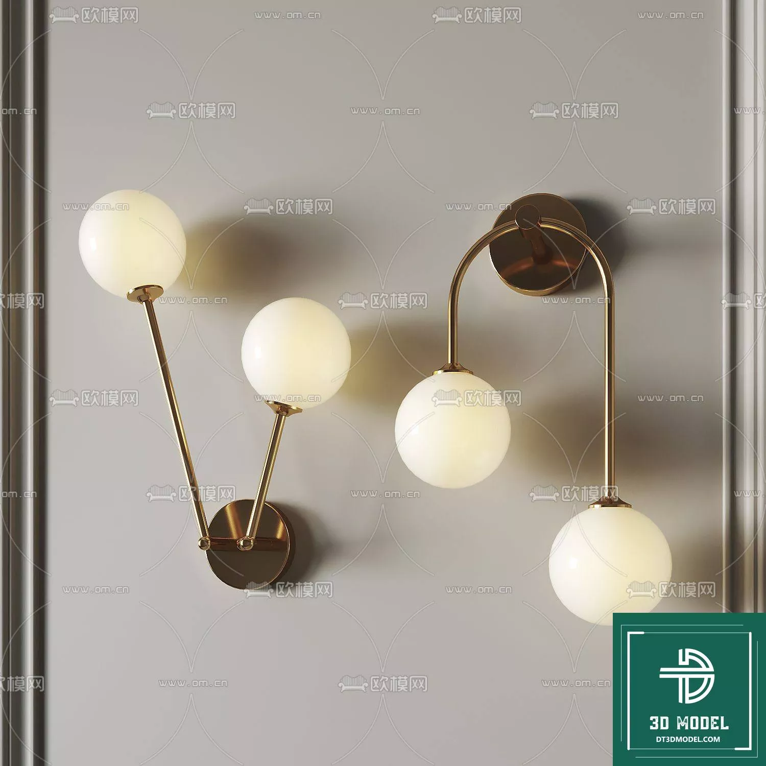 MODERN WALL LAMP - SKETCHUP 3D MODEL - VRAY OR ENSCAPE - ID16027