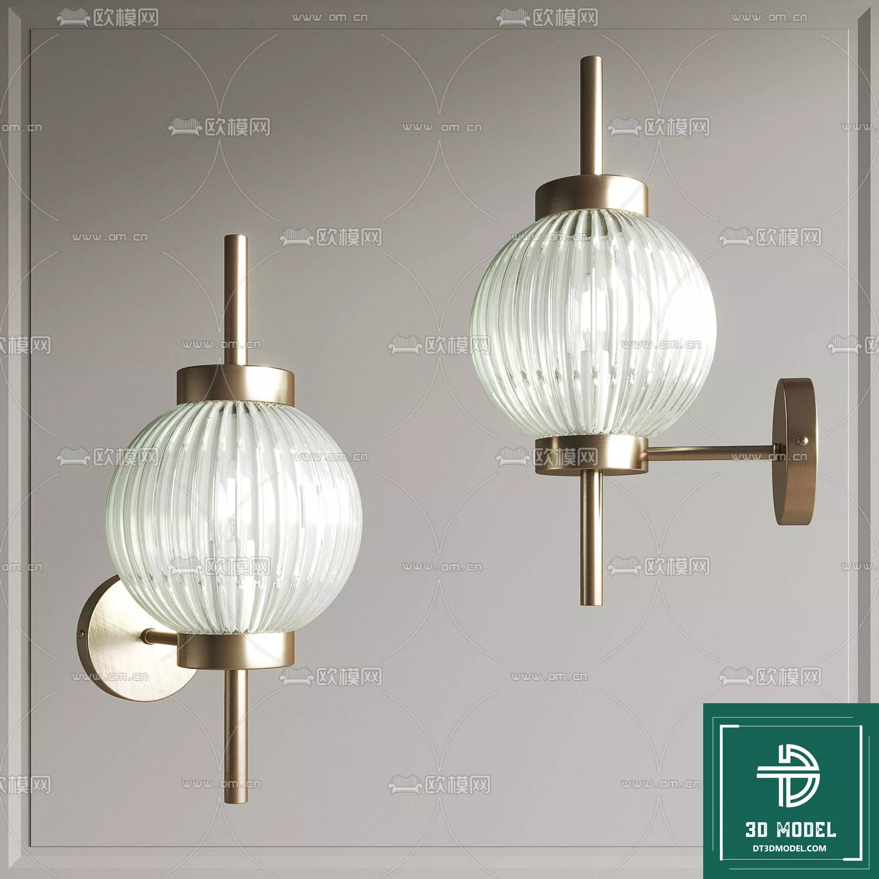 MODERN WALL LAMP - SKETCHUP 3D MODEL - VRAY OR ENSCAPE - ID16034