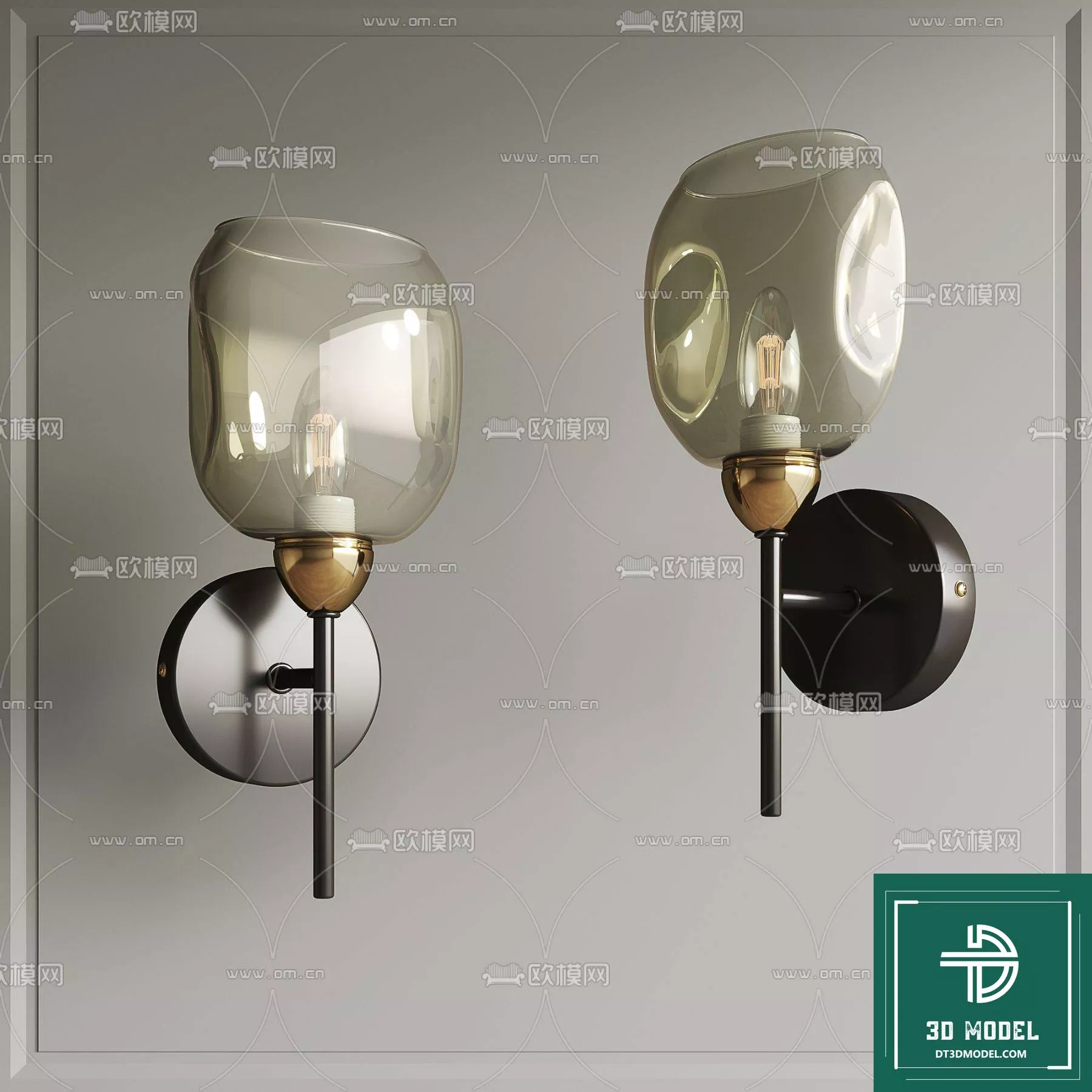 MODERN WALL LAMP - SKETCHUP 3D MODEL - VRAY OR ENSCAPE - ID16040