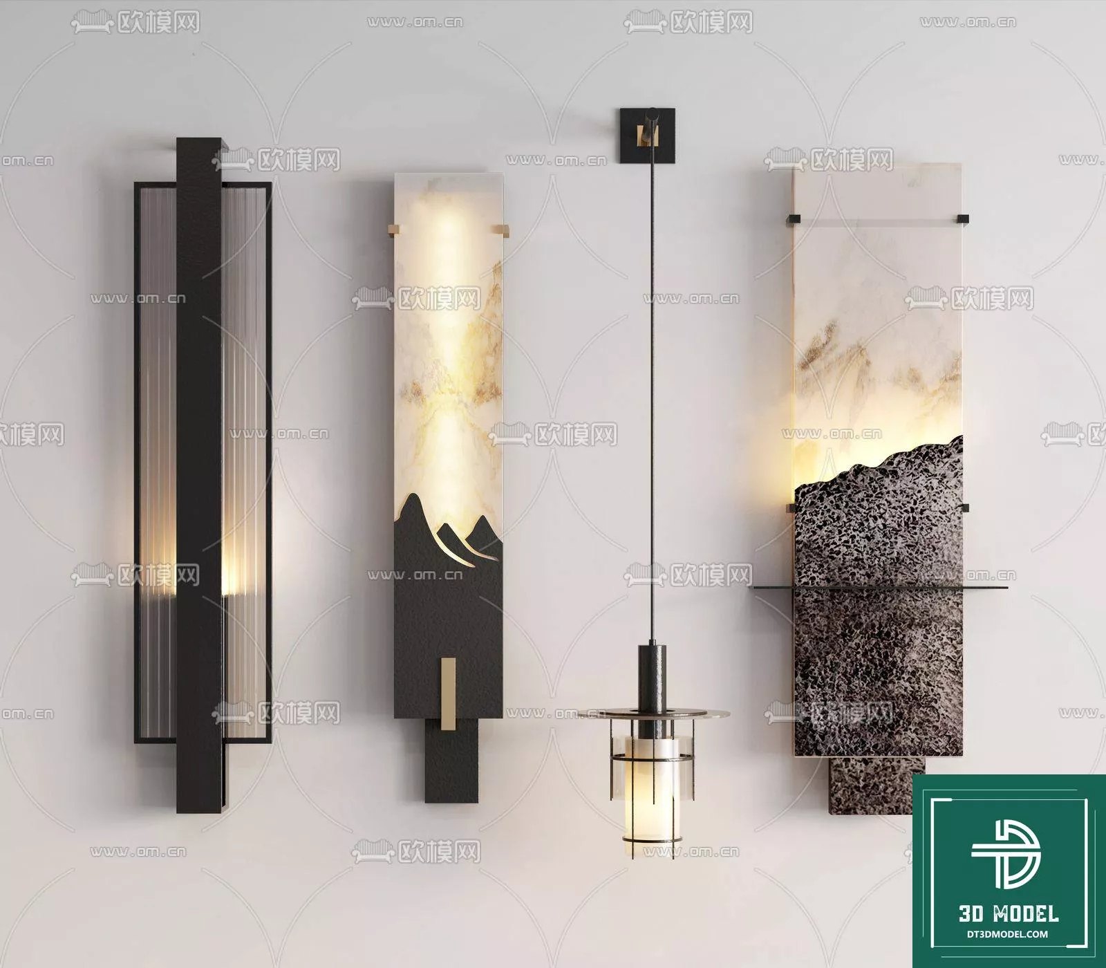 MODERN WALL LAMP - SKETCHUP 3D MODEL - VRAY OR ENSCAPE - ID16052