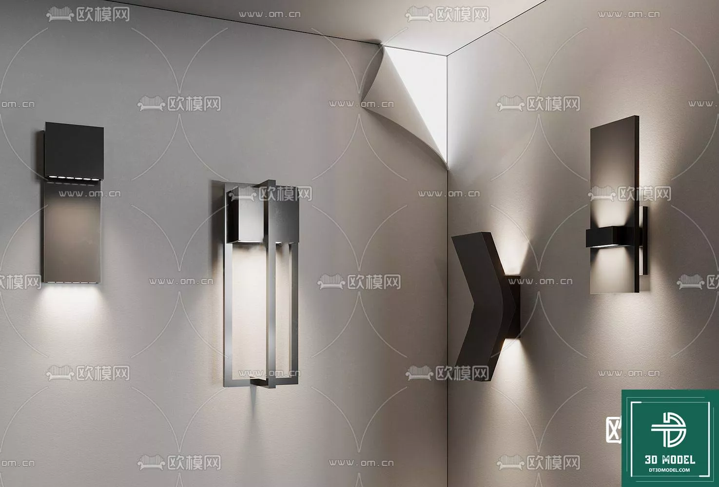 MODERN WALL LAMP - SKETCHUP 3D MODEL - VRAY OR ENSCAPE - ID16053