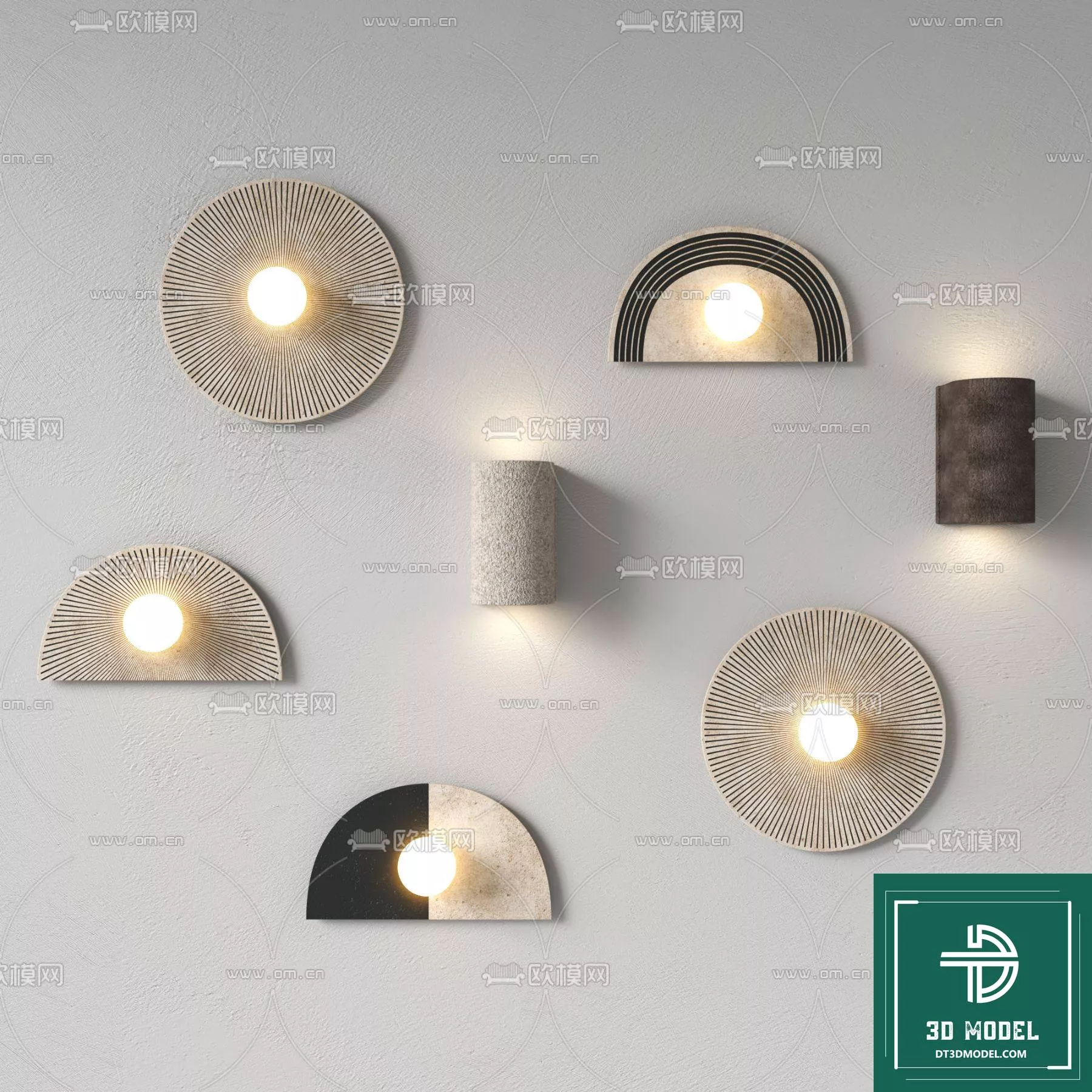 MODERN WALL LAMP - SKETCHUP 3D MODEL - VRAY OR ENSCAPE - ID16059