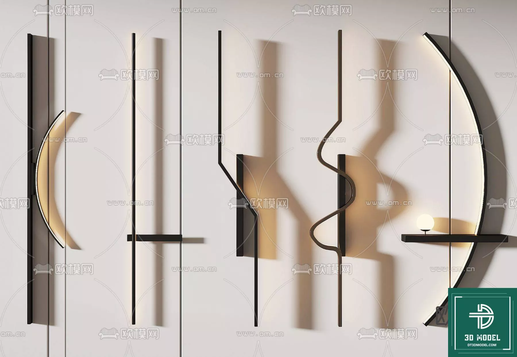 MODERN WALL LAMP - SKETCHUP 3D MODEL - VRAY OR ENSCAPE - ID16075