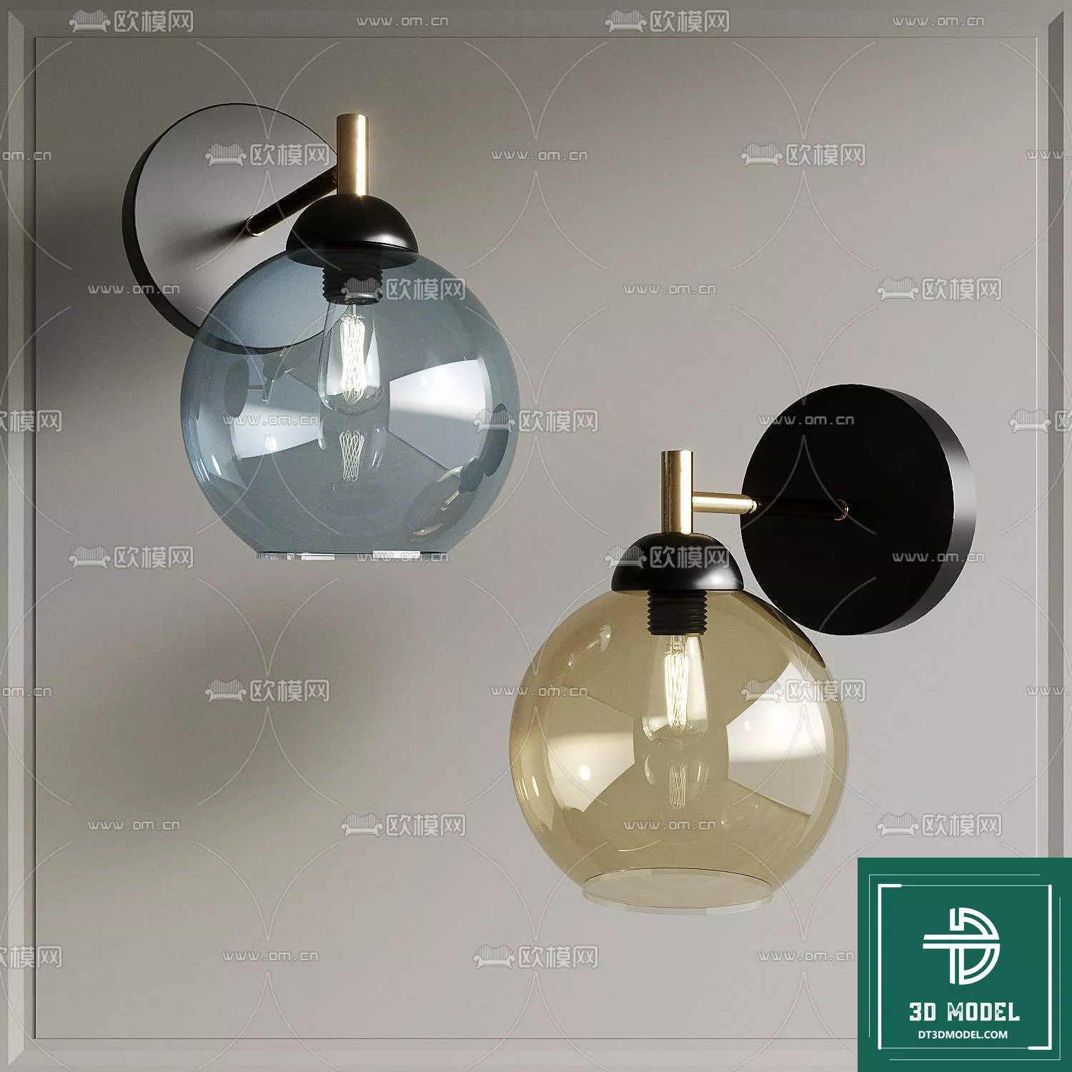 MODERN WALL LAMP - SKETCHUP 3D MODEL - VRAY OR ENSCAPE - ID16078