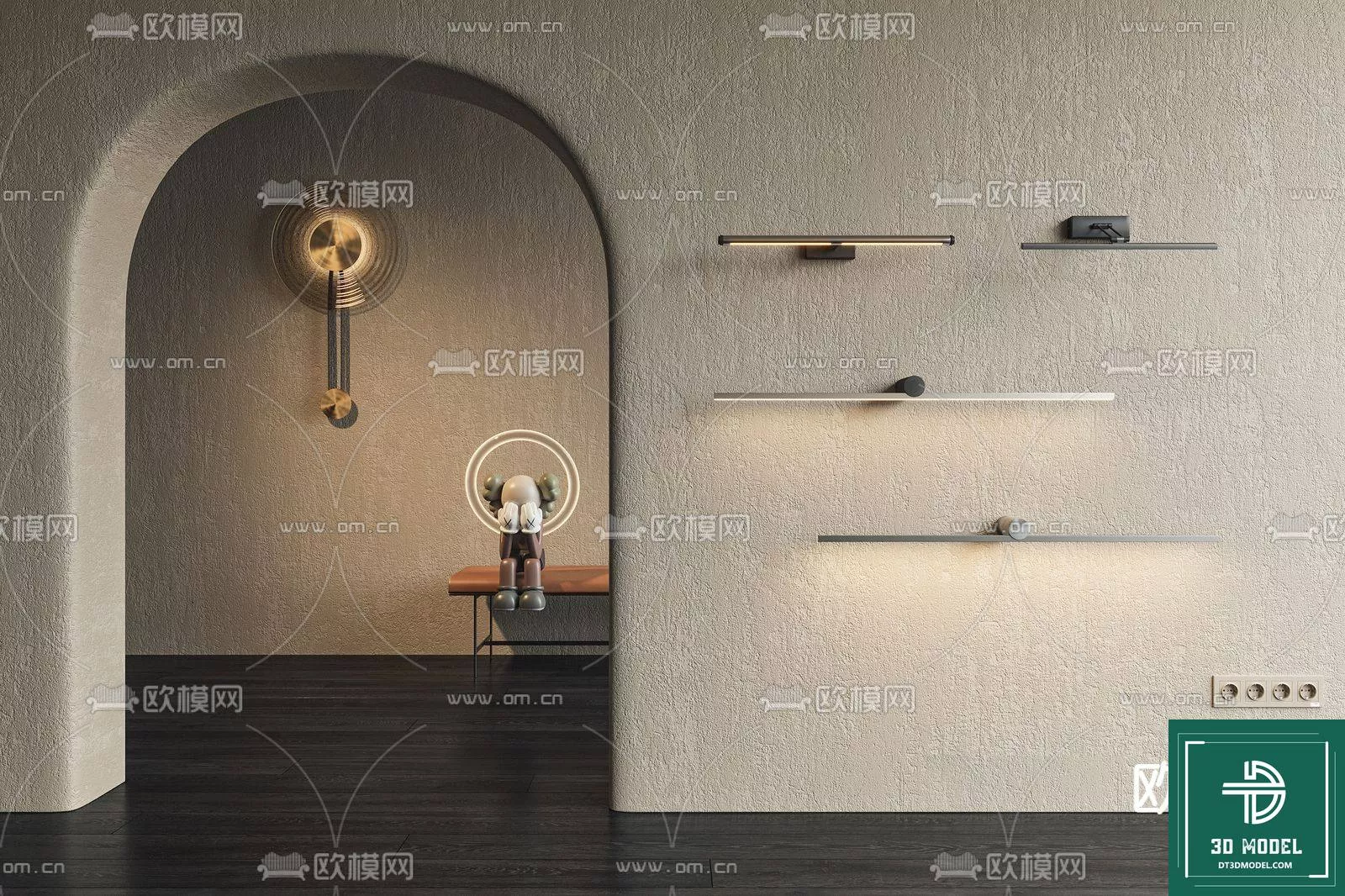 MODERN WALL LAMP - SKETCHUP 3D MODEL - VRAY OR ENSCAPE - ID16082