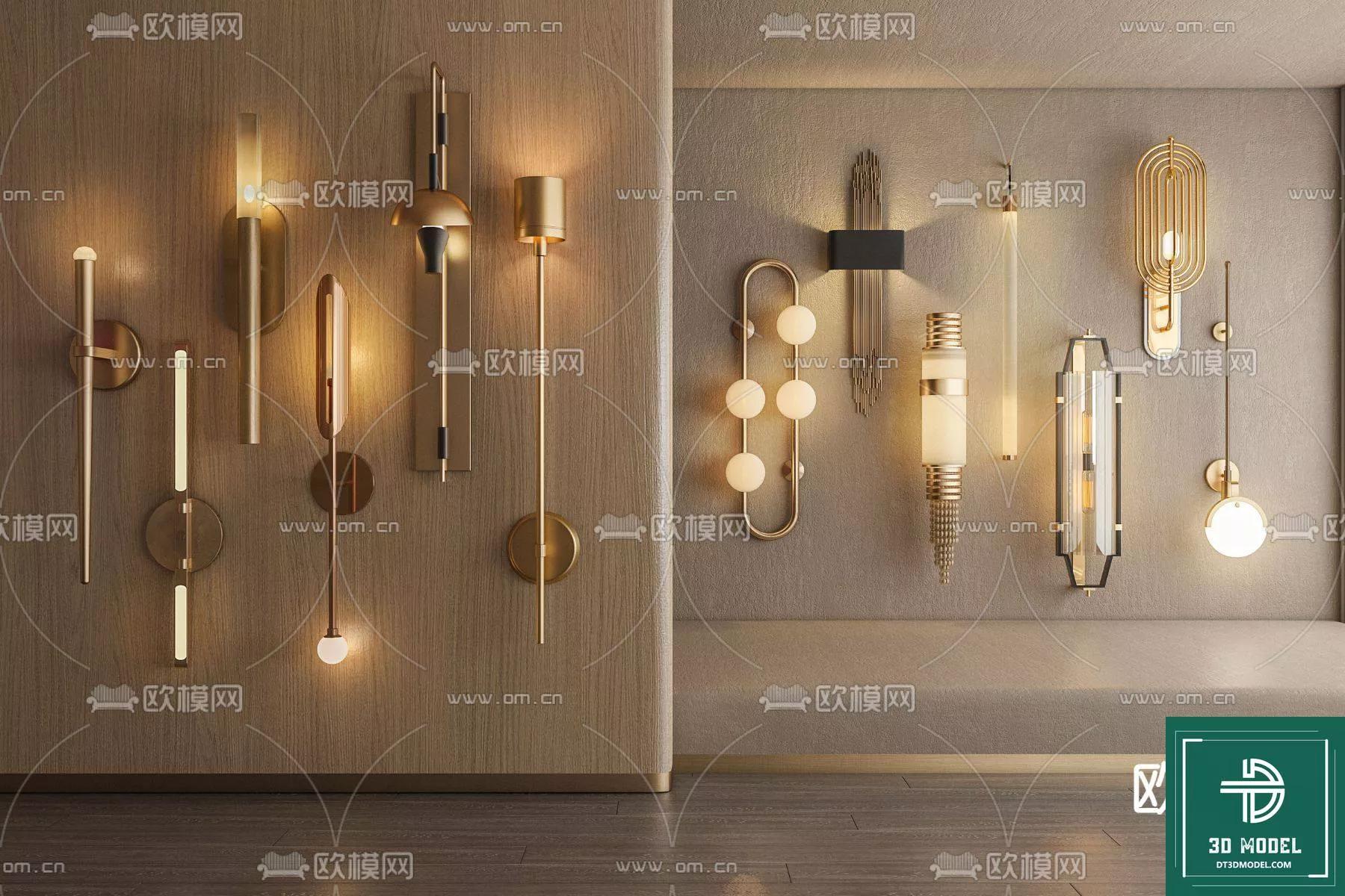 MODERN WALL LAMP - SKETCHUP 3D MODEL - VRAY OR ENSCAPE - ID16084