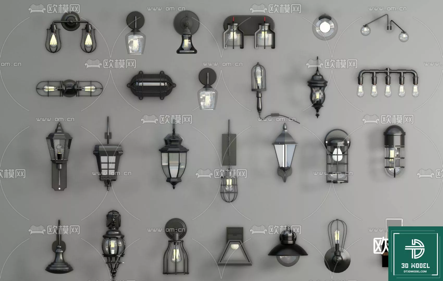 MODERN WALL LAMP - SKETCHUP 3D MODEL - VRAY OR ENSCAPE - ID16097