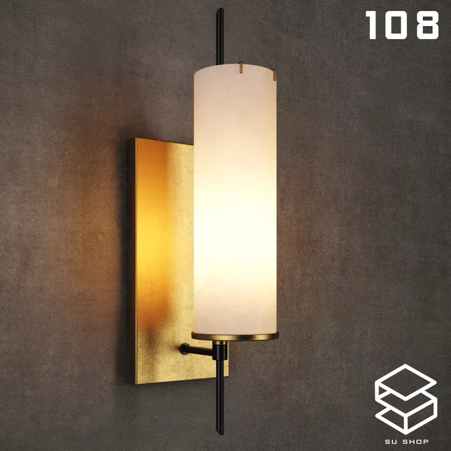 MODERN WALL LAMP - SKETCHUP 3D MODEL - VRAY OR ENSCAPE - ID16118