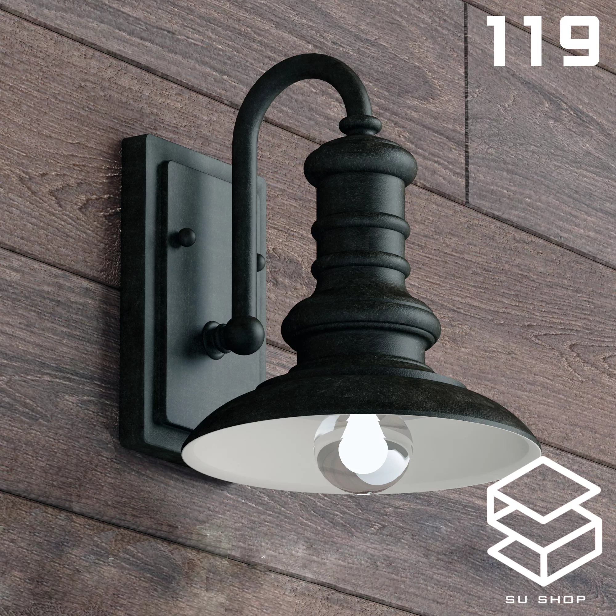 MODERN WALL LAMP - SKETCHUP 3D MODEL - VRAY OR ENSCAPE - ID16130