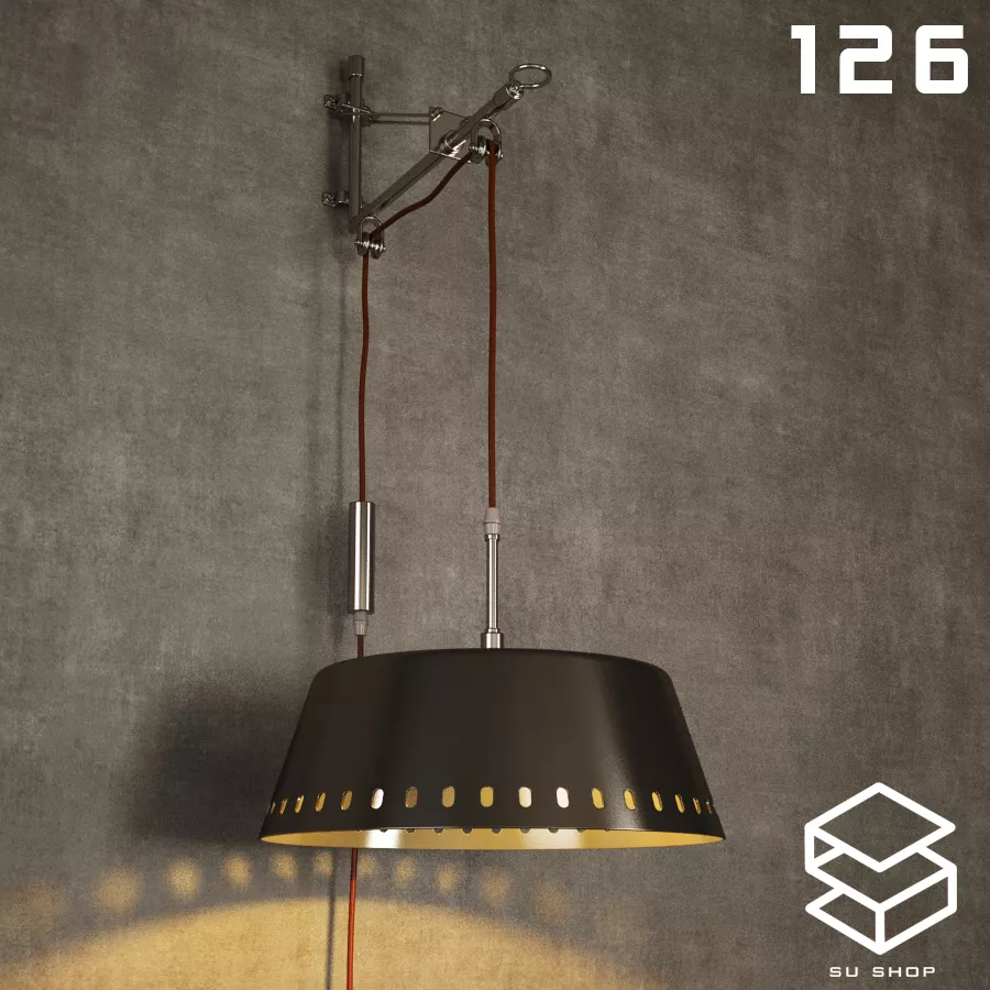 MODERN WALL LAMP - SKETCHUP 3D MODEL - VRAY OR ENSCAPE - ID16138