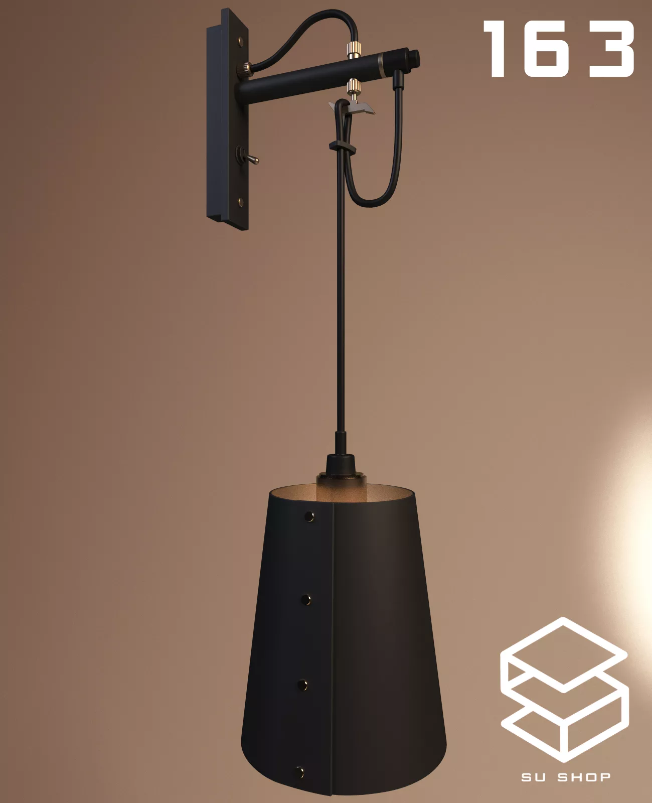 MODERN WALL LAMP - SKETCHUP 3D MODEL - VRAY OR ENSCAPE - ID16179