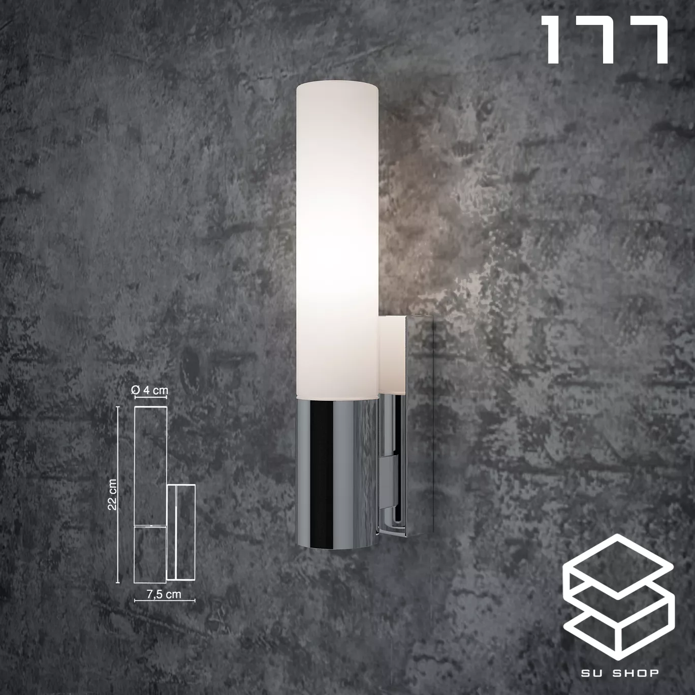 MODERN WALL LAMP - SKETCHUP 3D MODEL - VRAY OR ENSCAPE - ID16194