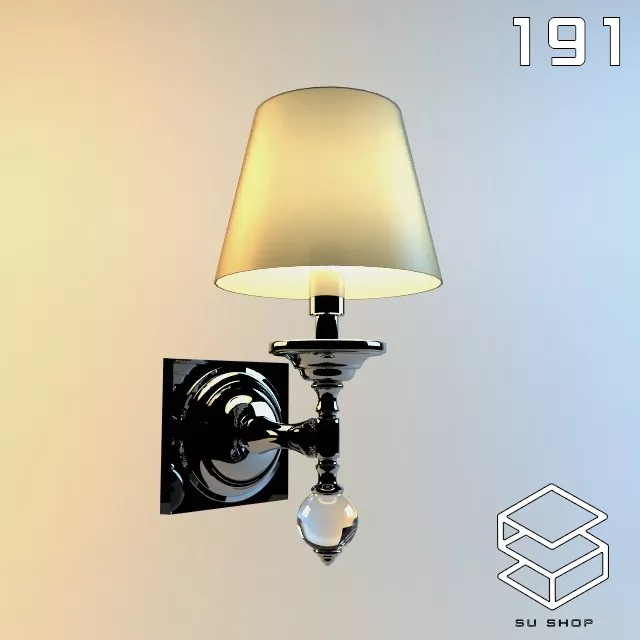 MODERN WALL LAMP - SKETCHUP 3D MODEL - VRAY OR ENSCAPE - ID16210