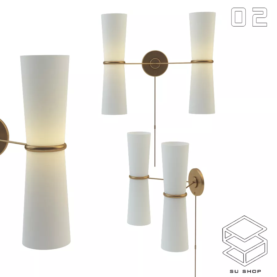 MODERN WALL LAMP - SKETCHUP 3D MODEL - VRAY OR ENSCAPE - ID16219