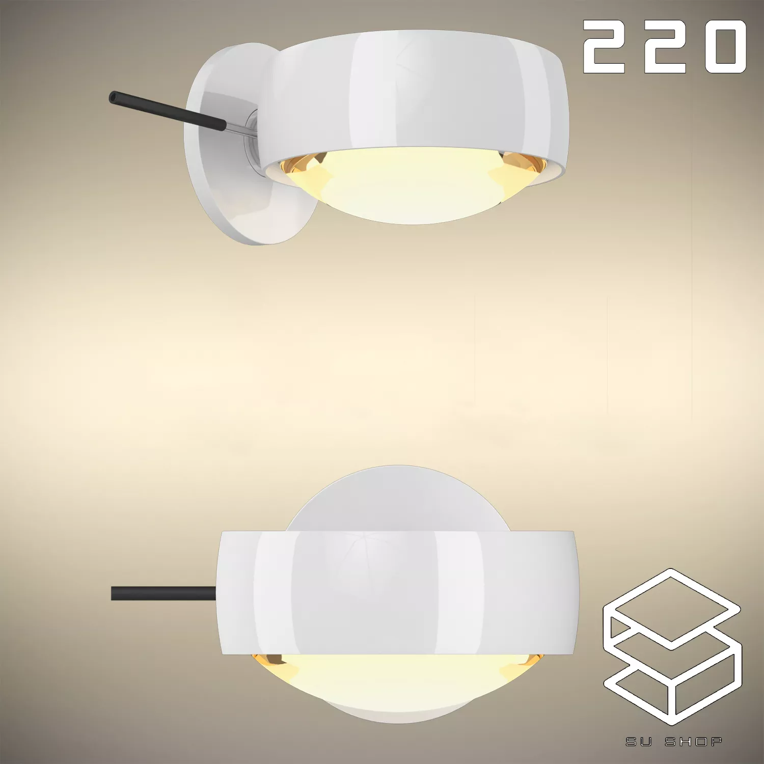 MODERN WALL LAMP - SKETCHUP 3D MODEL - VRAY OR ENSCAPE - ID16243