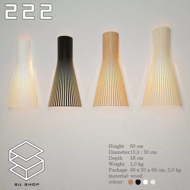 MODERN WALL LAMP - SKETCHUP 3D MODEL - VRAY OR ENSCAPE - ID16245