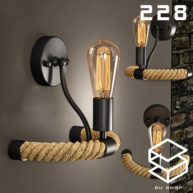 MODERN WALL LAMP - SKETCHUP 3D MODEL - VRAY OR ENSCAPE - ID16251