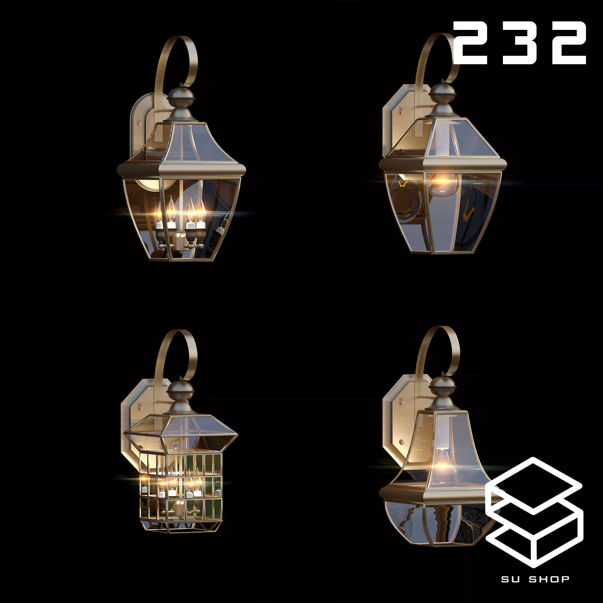 MODERN WALL LAMP - SKETCHUP 3D MODEL - VRAY OR ENSCAPE - ID16256