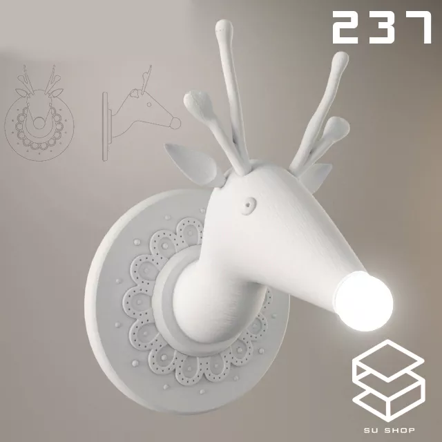 MODERN WALL LAMP - SKETCHUP 3D MODEL - VRAY OR ENSCAPE - ID16261