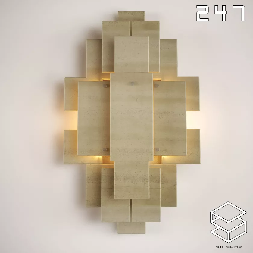 MODERN WALL LAMP - SKETCHUP 3D MODEL - VRAY OR ENSCAPE - ID16272