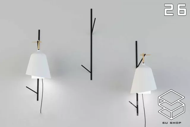 MODERN WALL LAMP - SKETCHUP 3D MODEL - VRAY OR ENSCAPE - ID16277