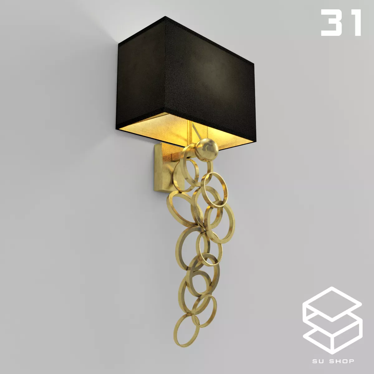 MODERN WALL LAMP - SKETCHUP 3D MODEL - VRAY OR ENSCAPE - ID16283