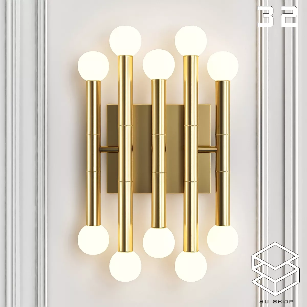 MODERN WALL LAMP - SKETCHUP 3D MODEL - VRAY OR ENSCAPE - ID16284