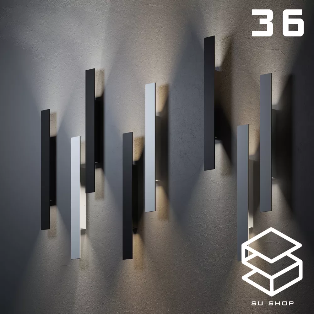 MODERN WALL LAMP - SKETCHUP 3D MODEL - VRAY OR ENSCAPE - ID16288