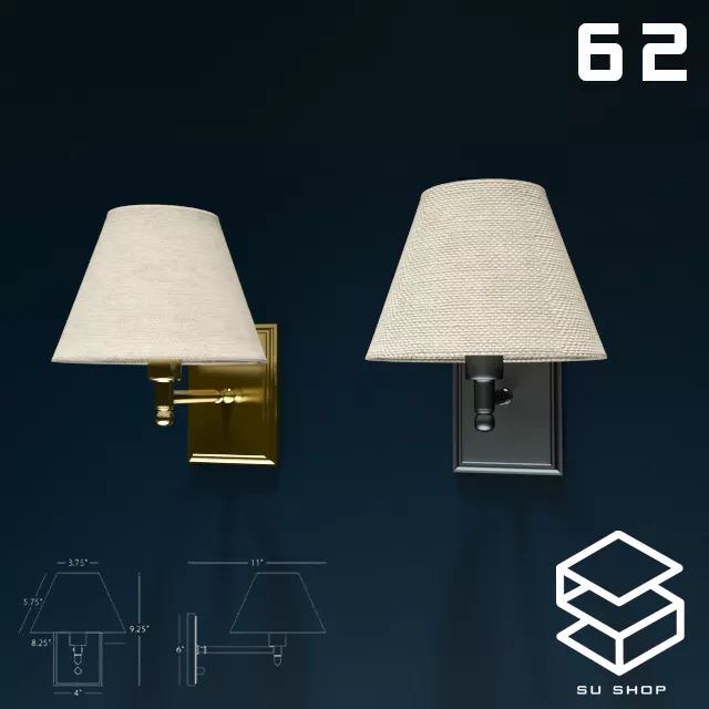 MODERN WALL LAMP - SKETCHUP 3D MODEL - VRAY OR ENSCAPE - ID16317