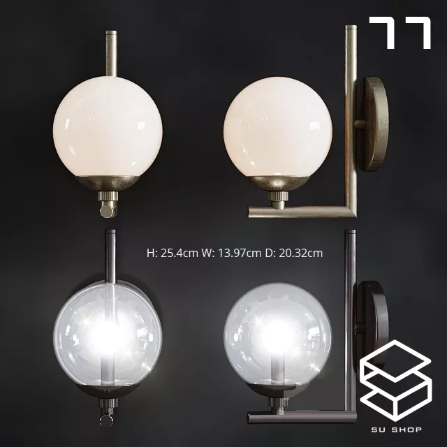 MODERN WALL LAMP - SKETCHUP 3D MODEL - VRAY OR ENSCAPE - ID16333