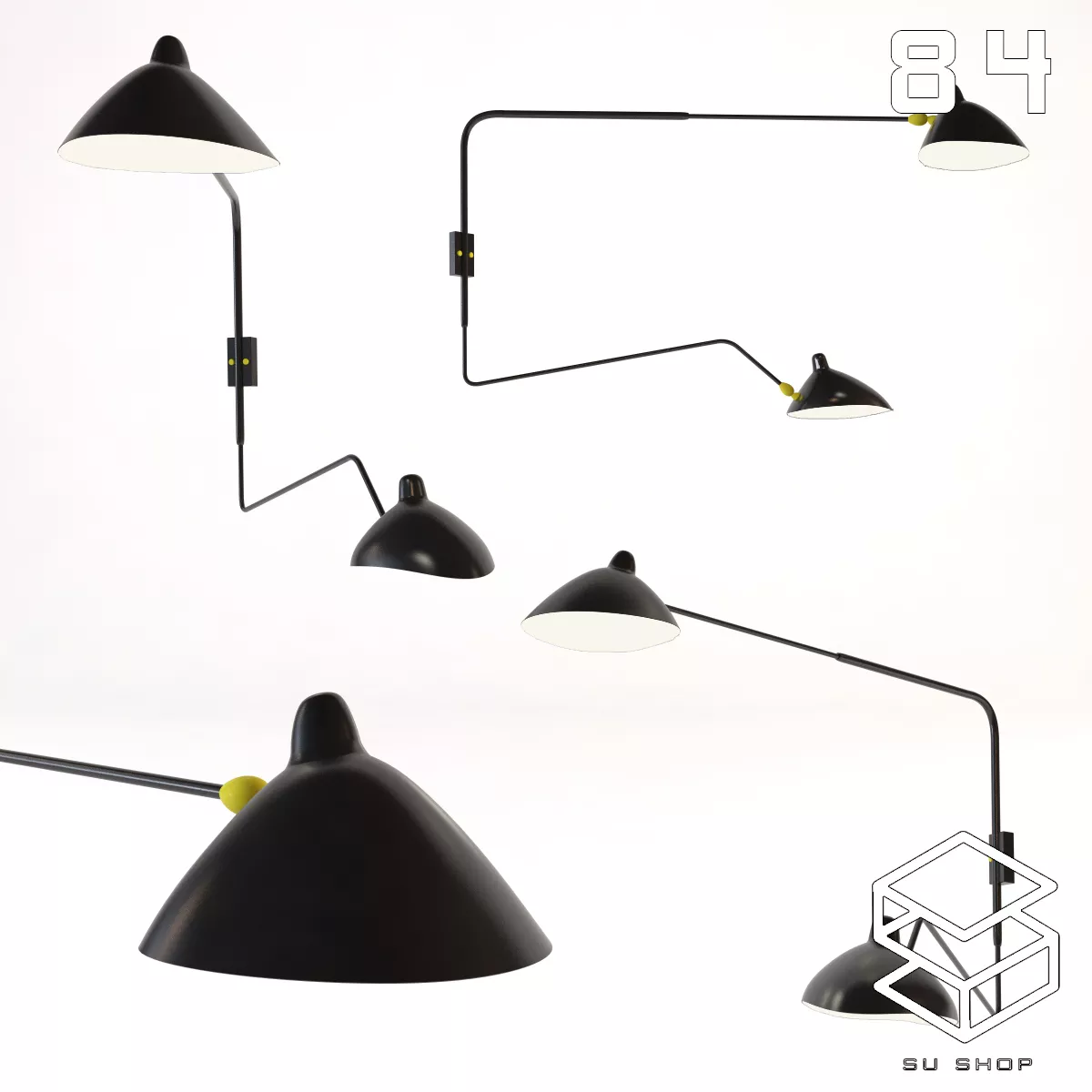 MODERN WALL LAMP - SKETCHUP 3D MODEL - VRAY OR ENSCAPE - ID16341