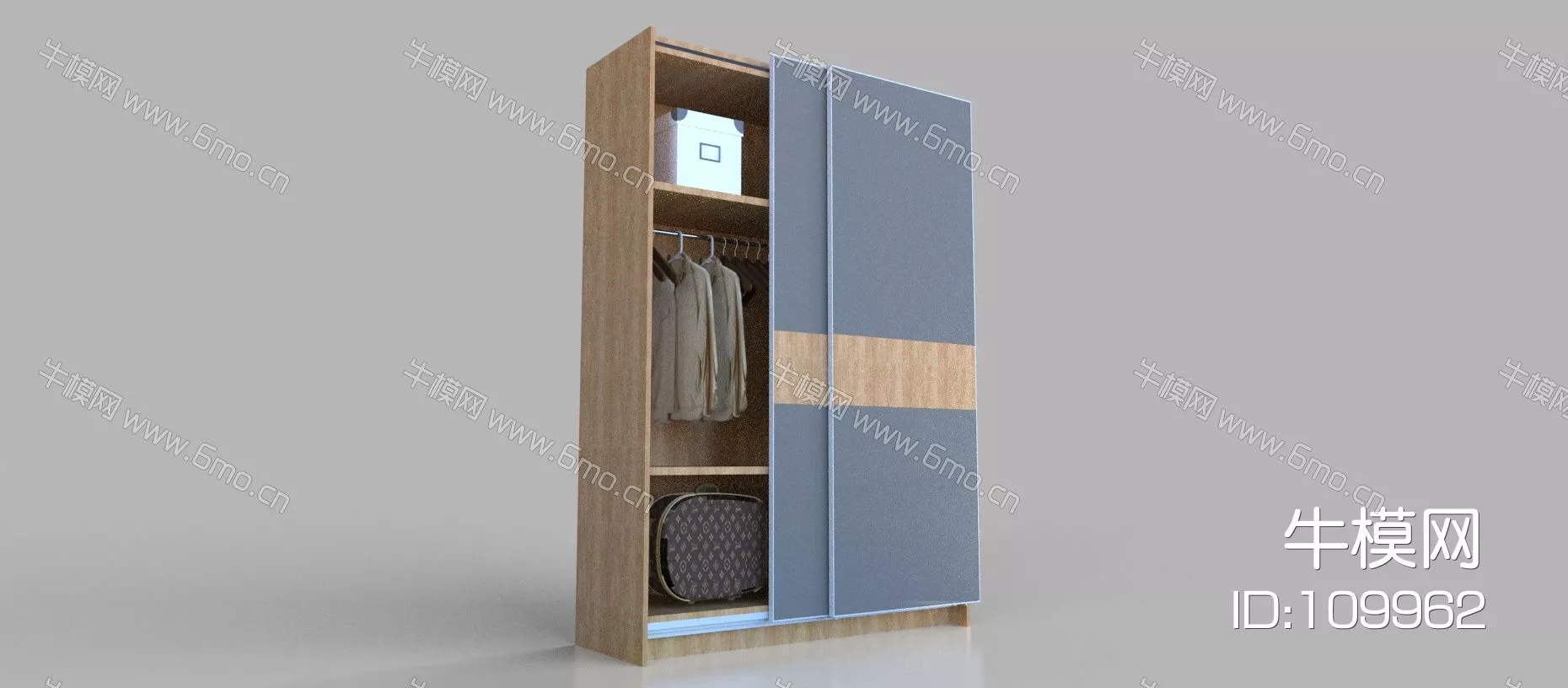 MODERN WARDROBE SHELF - SKETCHUP 3D MODEL - ENSCAPE - 109962