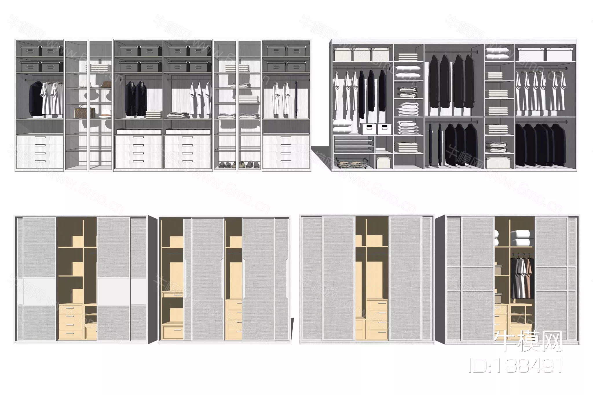 MODERN WARDROBE SHELF - SKETCHUP 3D MODEL - ENSCAPE - 138491