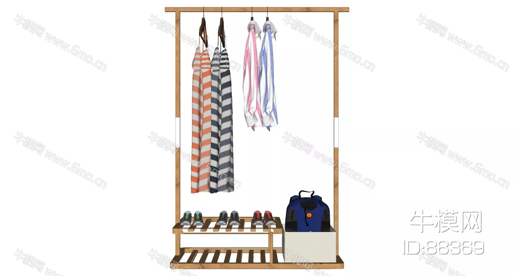 MODERN WARDROBE SHELF - SKETCHUP 3D MODEL - ENSCAPE - 88369