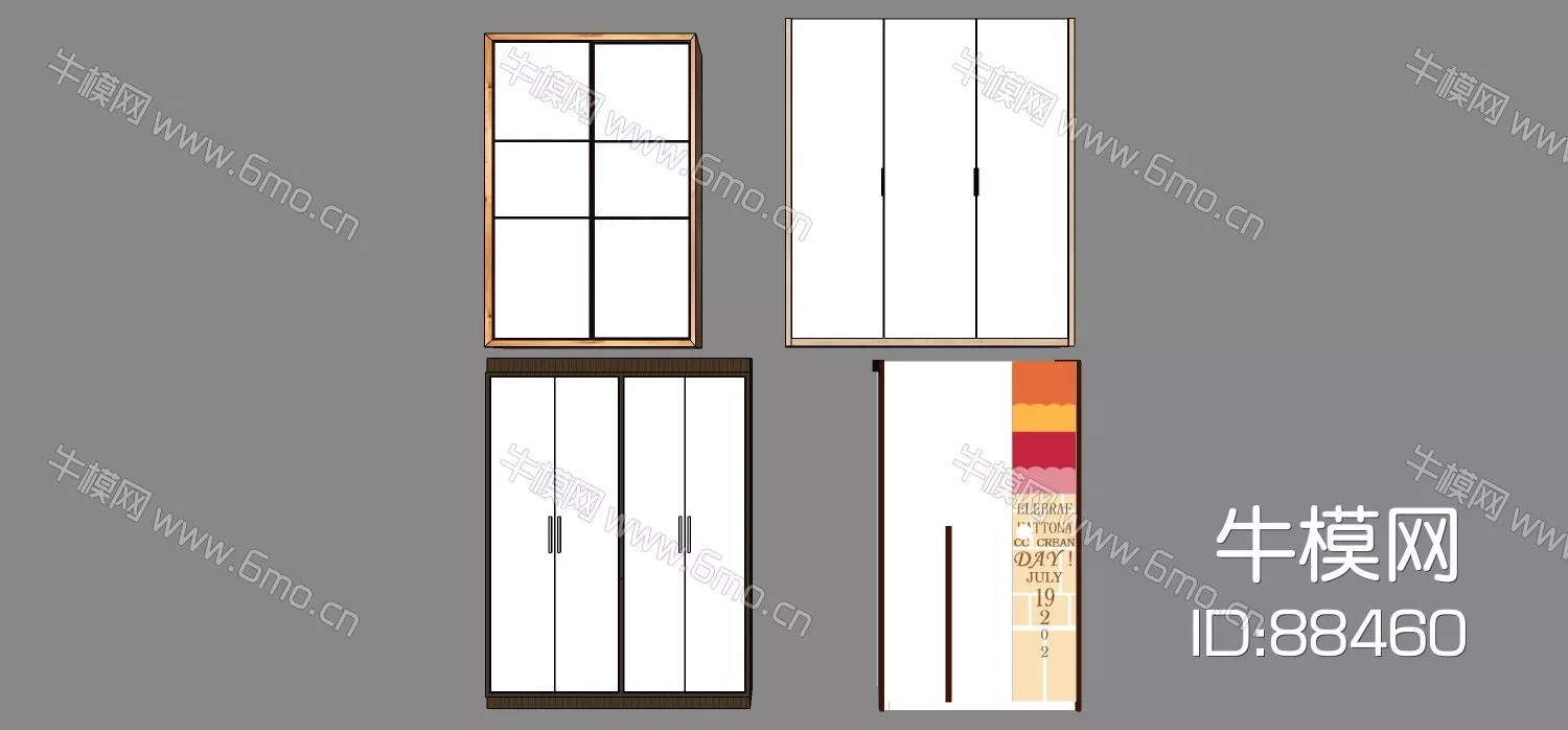 MODERN WARDROBE SHELF - SKETCHUP 3D MODEL - ENSCAPE - 88460