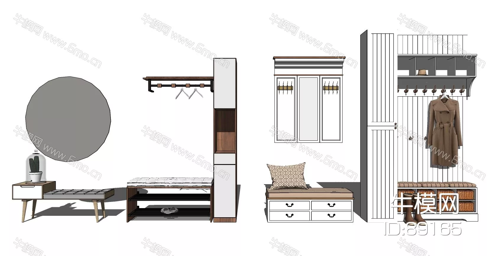 MODERN WARDROBE SHELF - SKETCHUP 3D MODEL - ENSCAPE - 89165