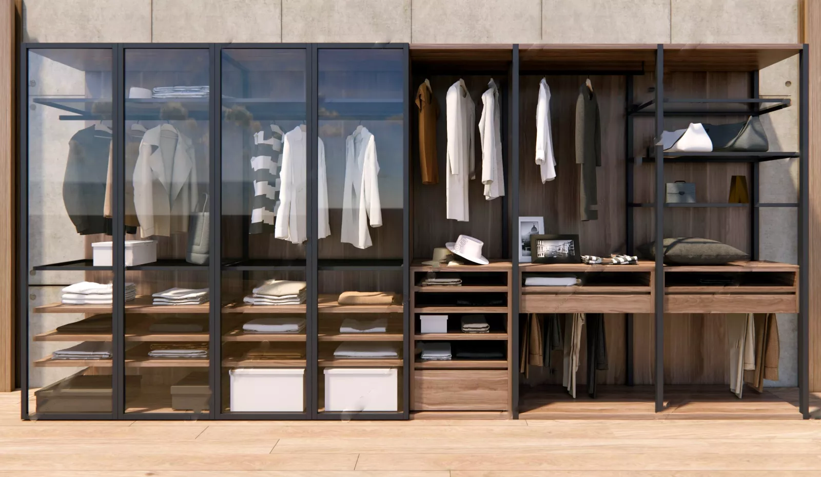 MODERN WARDROBE - SKETCHUP 3D MODEL - VRAY OR ENSCAPE - ID16383