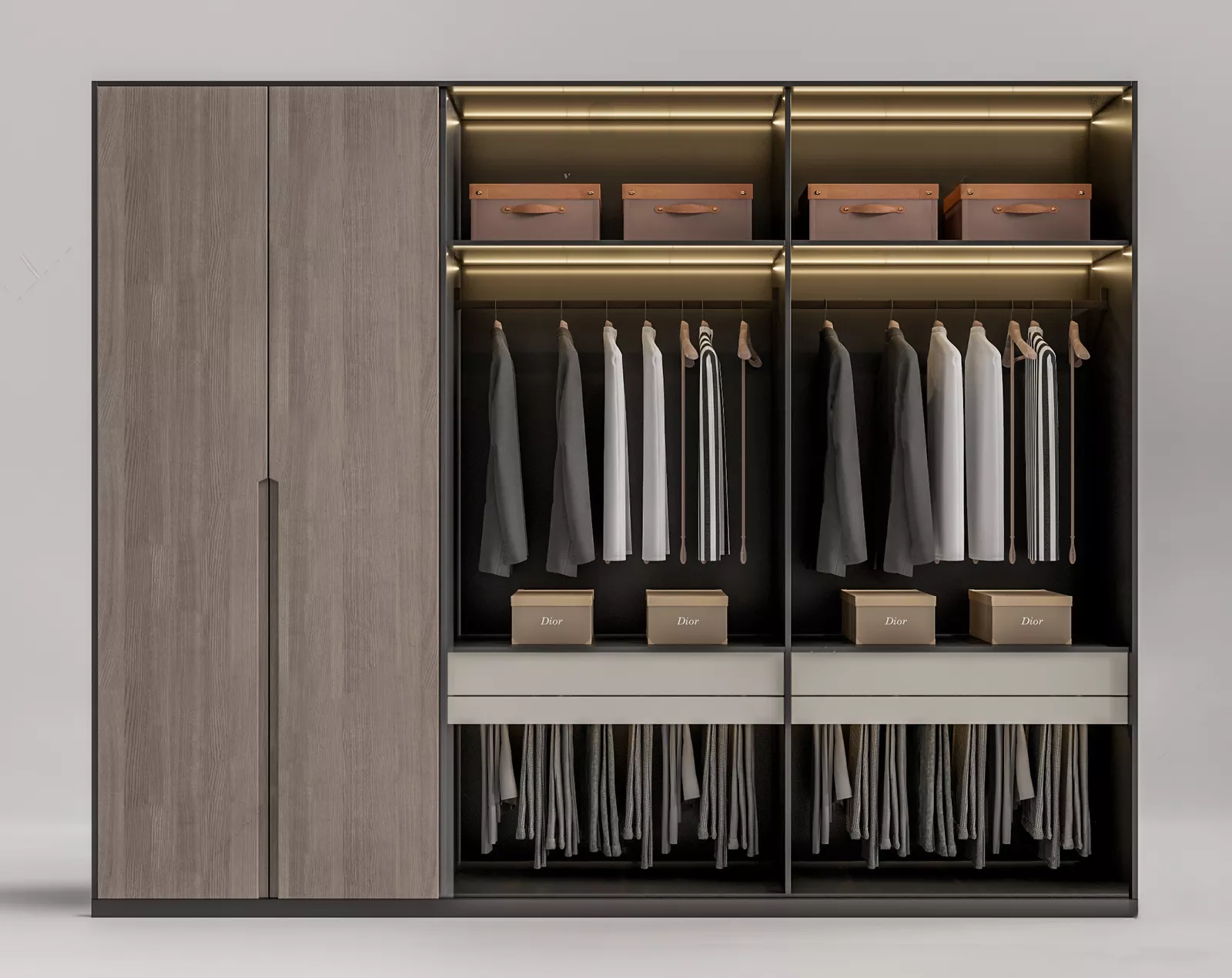 MODERN WARDROBE - SKETCHUP 3D MODEL - VRAY OR ENSCAPE - ID16389