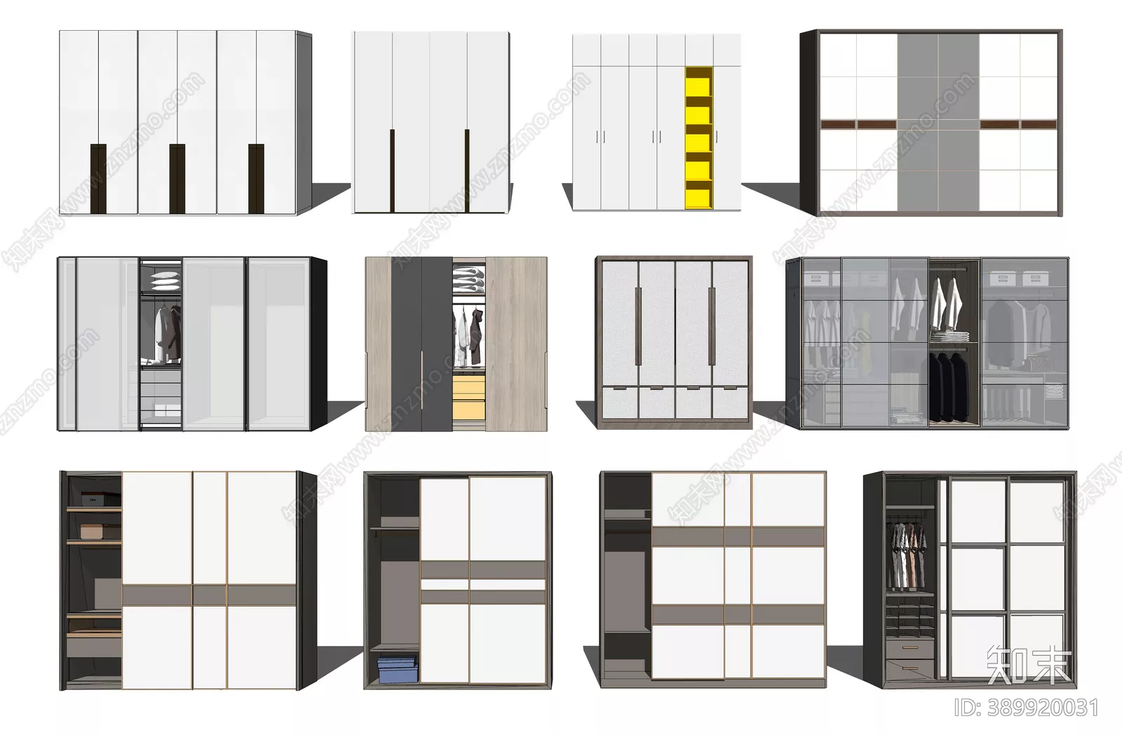 MODERN WARDROBE - SKETCHUP 3D MODEL - VRAY OR ENSCAPE - ID16391