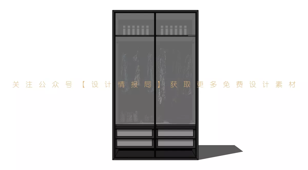 MODERN WARDROBE - SKETCHUP 3D MODEL - VRAY OR ENSCAPE - ID16446