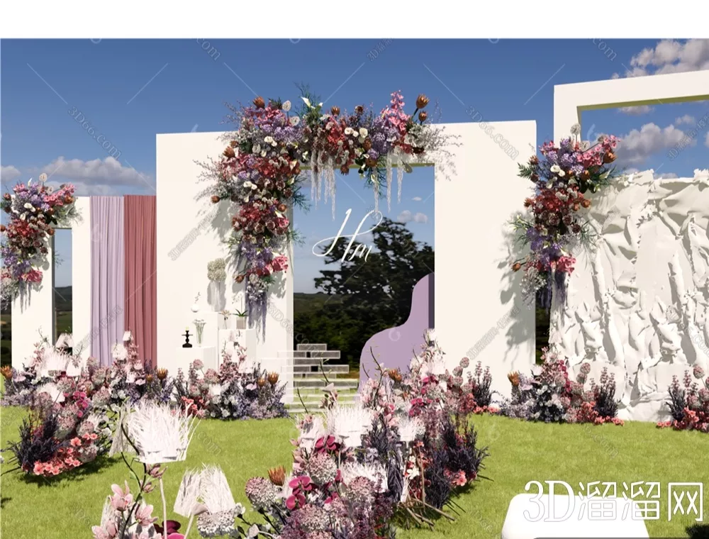 MODERN WEDDING - SKETCHUP 3D MODEL - VRAY OR ENSCAPE - ID16540