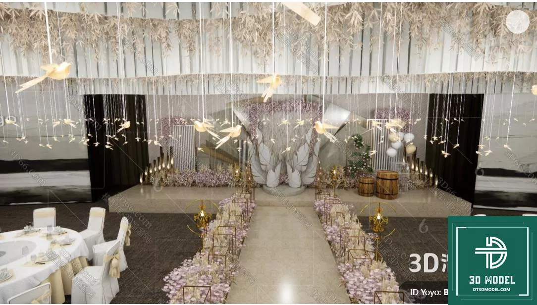 MODERN WEDDING - SKETCHUP 3D MODEL - VRAY OR ENSCAPE - ID16569