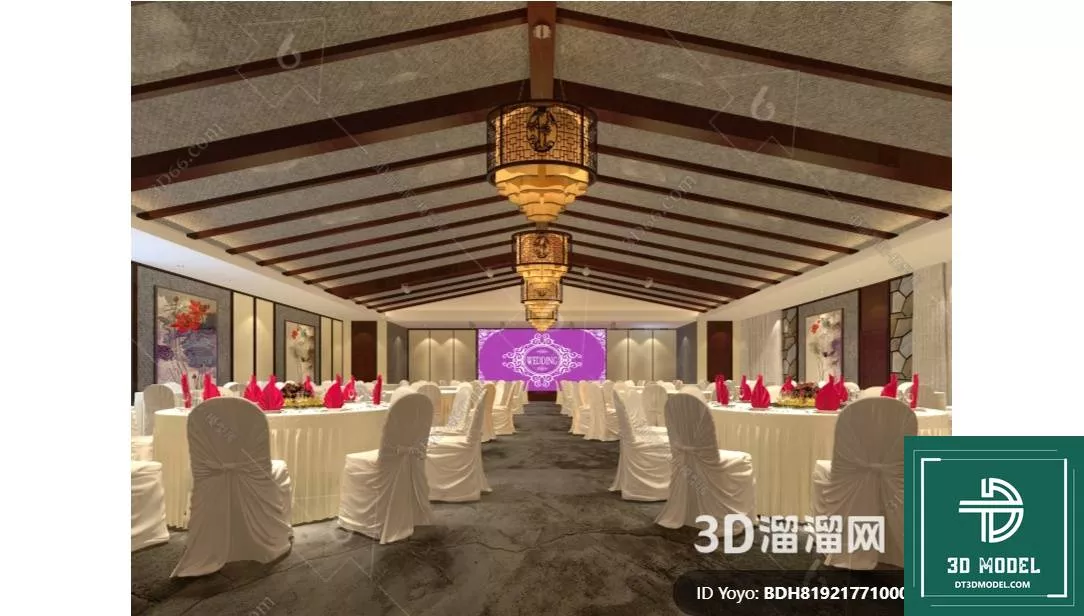 MODERN WEDDING - SKETCHUP 3D MODEL - VRAY OR ENSCAPE - ID16570