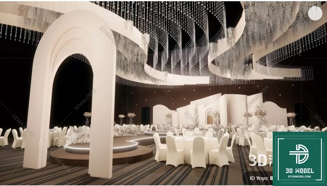 MODERN WEDDING - SKETCHUP 3D MODEL - VRAY OR ENSCAPE - ID16572